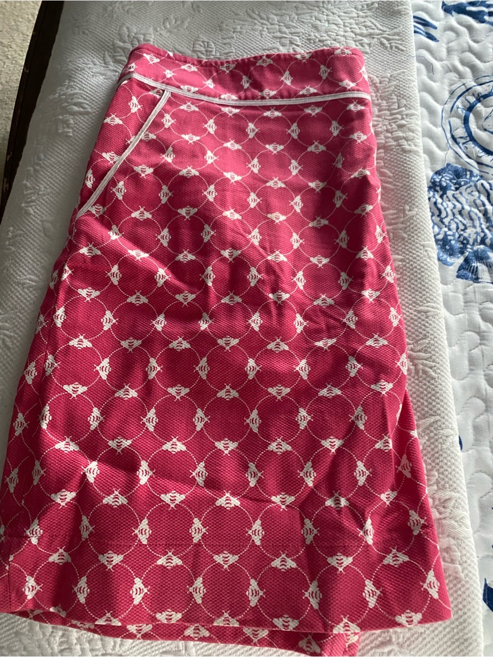 Talbots Pink and White Patterned Skirt